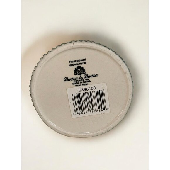 Burton & Burton Ceramic Sage Green & Cream Vase With Ornate Design - Picture 10 of 10